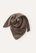 Knitted triangle scarf, Washed brown, webstill