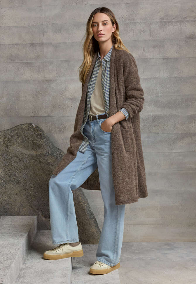 Edge-to-edge cardigan, Soft brown, completeTheLook