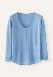 Scoop-neck sweater, Marine, webstill