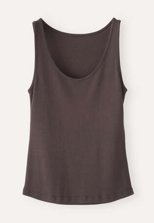 Ribbed vest, Dark chocolate, webstill