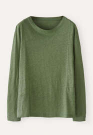 Long-sleeve top, Olive green, webstill