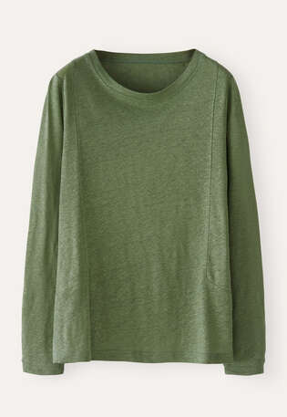 Long-sleeve top, Olive green, webstill