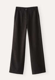 Straight-leg trousers, Brown black, webstill