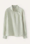 Funnel neck blouse, Pale mint, webstill