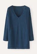 V-neck sweater, Petrol, webstill