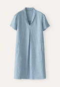 Striped A-line dress, Turquoise stone, webstill