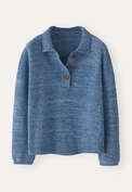 Collared sweater, Marine blue, webstill