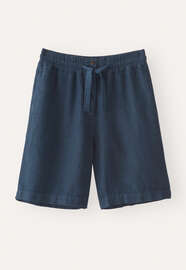 Tie-waist shorts, Dark denim, webstill