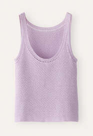 Crochet-trim knitted vest, Pale lavender, webstill