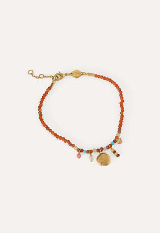 Red bead bracelet, Red, webstill