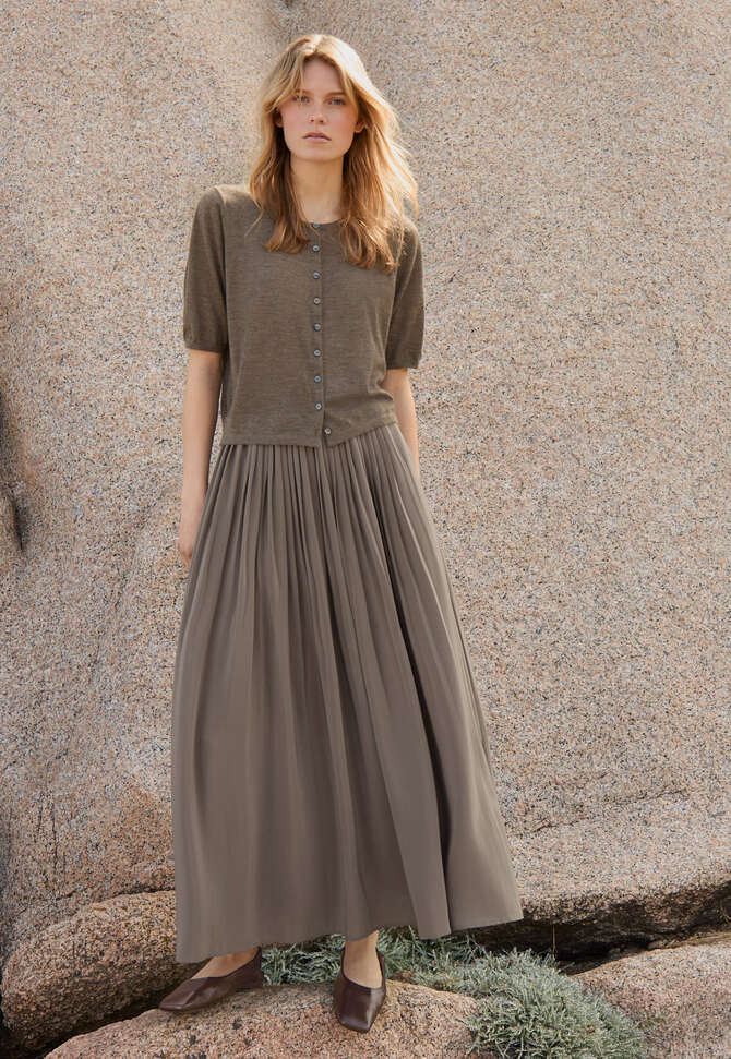 Button-through sweater, Nut brown, completeTheLook