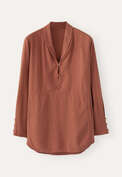 Shawl-collar blouse, Dark coral, webstill