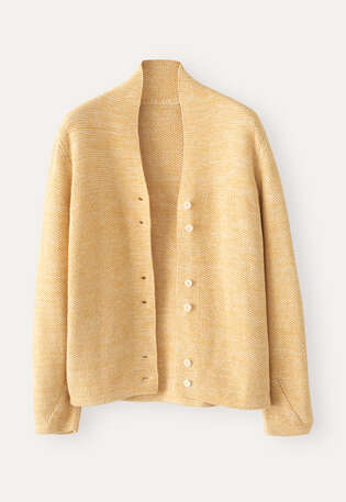 Button-front cardigan, Soft yellow, webstill