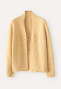 Button-front cardigan, Soft yellow, webstill