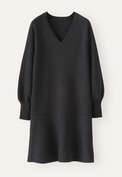 Peplum-detail dress, Charcoal, webstill