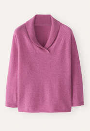 Shawl-collar sweater, Peony, webstill