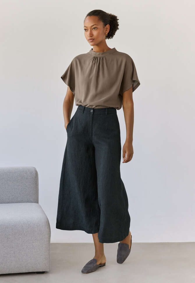Tailored culottes, Dark petrol, completeTheLook