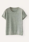 Short-sleeve sweater, M&eacute;lange sage, webstill