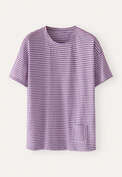 Striped T-shirt, Purple white, webstill