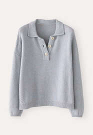 Collared sweater, Taupe sky, webstill
