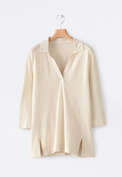 Collared top, Pale natural, webstill