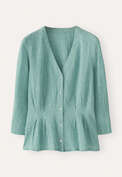Pleat-waist shirt, Soft turquoise, webstill