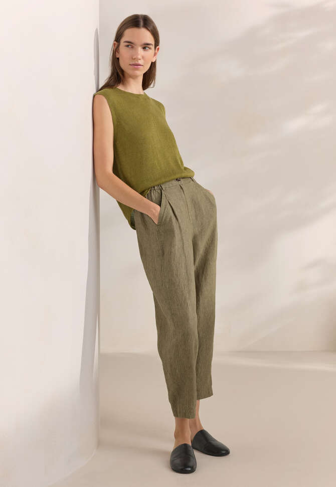 Knitted top, Dark lime, completeTheLook