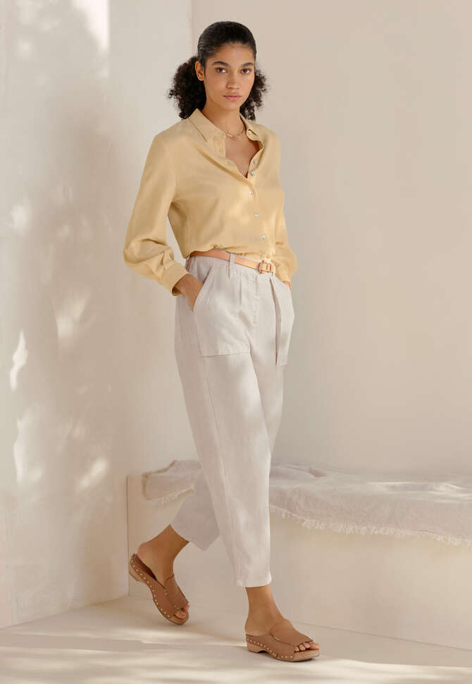 Tapered leg trousers, Pebble, completeTheLook