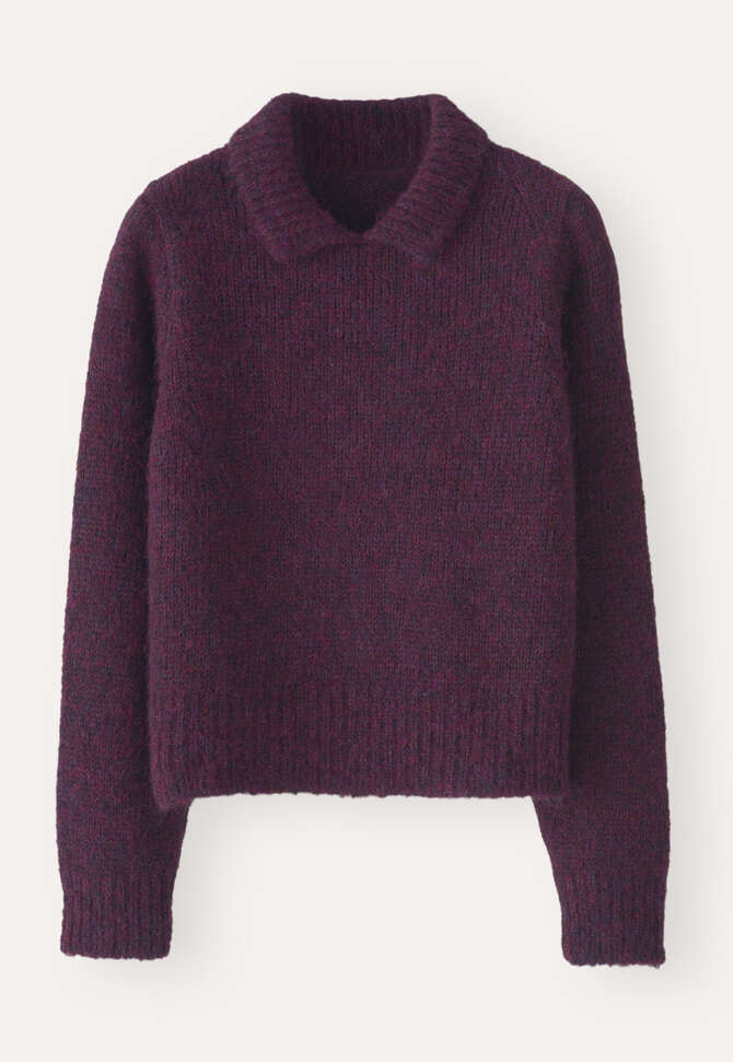 Collared sweater, Blackberry, completeTheLook