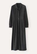 Tuck-detail dress, Washed black, webstill