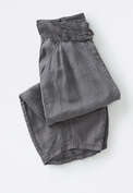 Wide cropped linen trousers, Washed grey, webstill