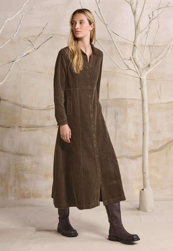Cord panelled dress, Peat, completeTheLook