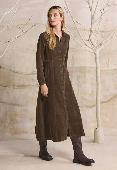 Cord panelled dress, Peat, completeTheLook