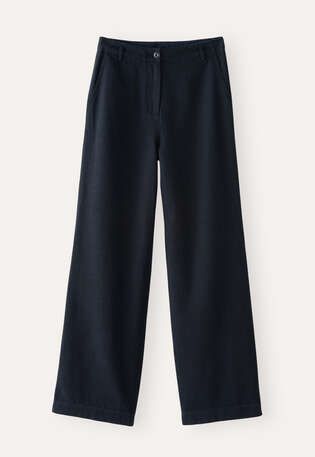 Straight-leg trousers, Blue black, webstill