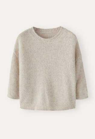 Short-sleeve sweater, Natural stone, webstill
