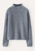 Funnel-neck sweater, Frosted petrol, webstill