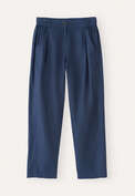 Cropped tapered trousers, Midnight blue, webstill