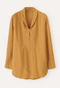 Shawl-collar blouse, Mustard, webstill