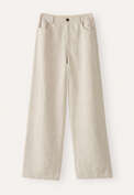 Wide & straight leg trousers, Ecru grey, webstill