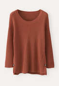 Rib-stitch sweater, Chilli red, webstill