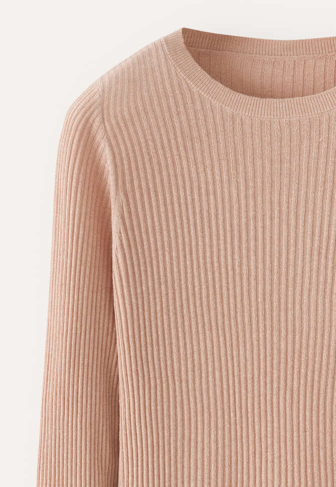 Ribbed sweater, Pale blush, completeTheLook