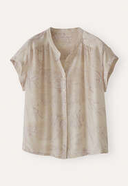 Printed boxy shirt, Pale taupe, webstill