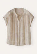 Printed boxy shirt, Pale taupe, webstill
