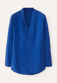 Shawl-collar blouse, Cobalt, webstill