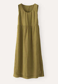 Sleeveless double-layer dress, Forest lime, webstill