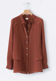 Double-layer shirt, Rust red, webstill