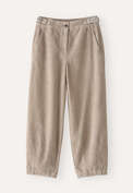 Cropped tapered-leg trousers, Oatmeal, webstill