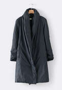 Shawl-collar coat, Blue black, webstill