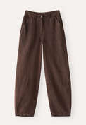 Curved seam jeans, Dark chocolate, webstill