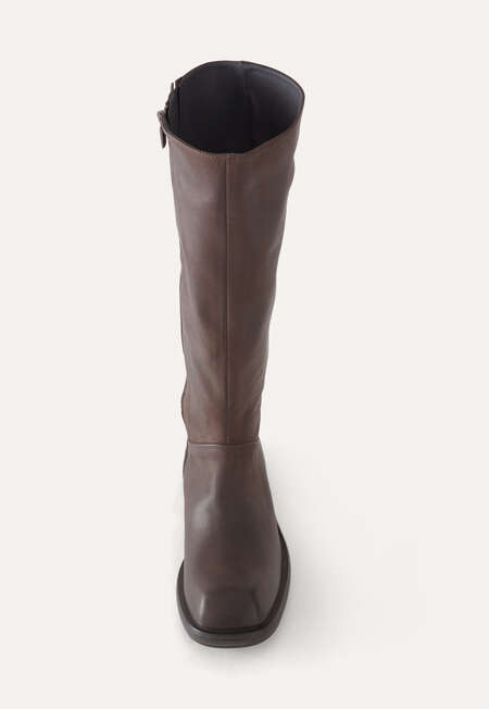 Knee-high boots, Chocolate, completeTheLook